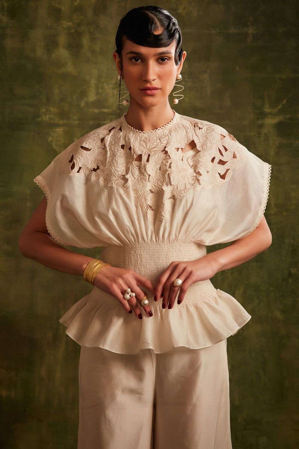 トップス AM1376 Amari ribbon tops baby Ivory ANDMARY】Amari ribbon