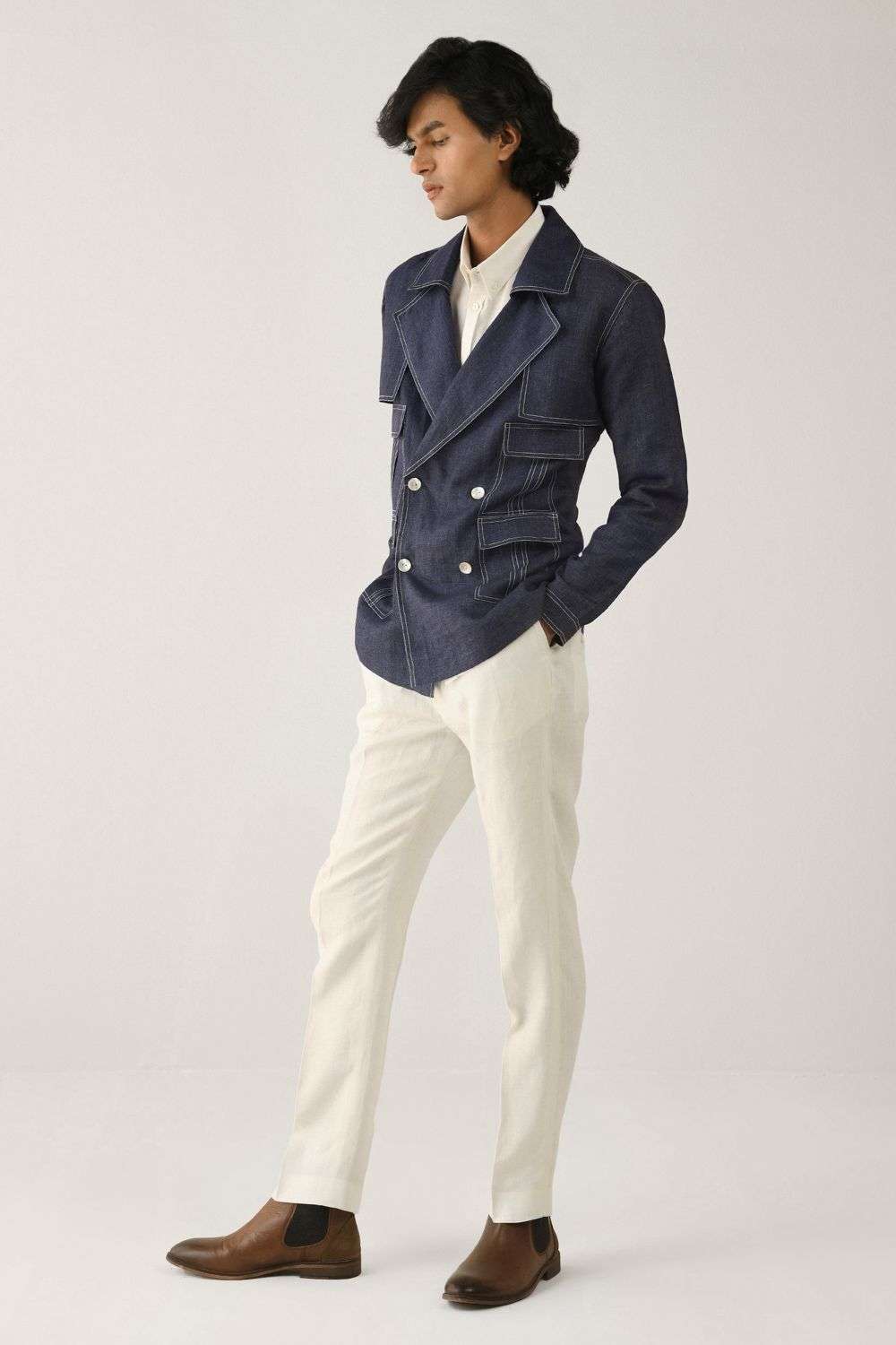Buy Countrymade Soft Linen Stitch detailing Outer Wear deres