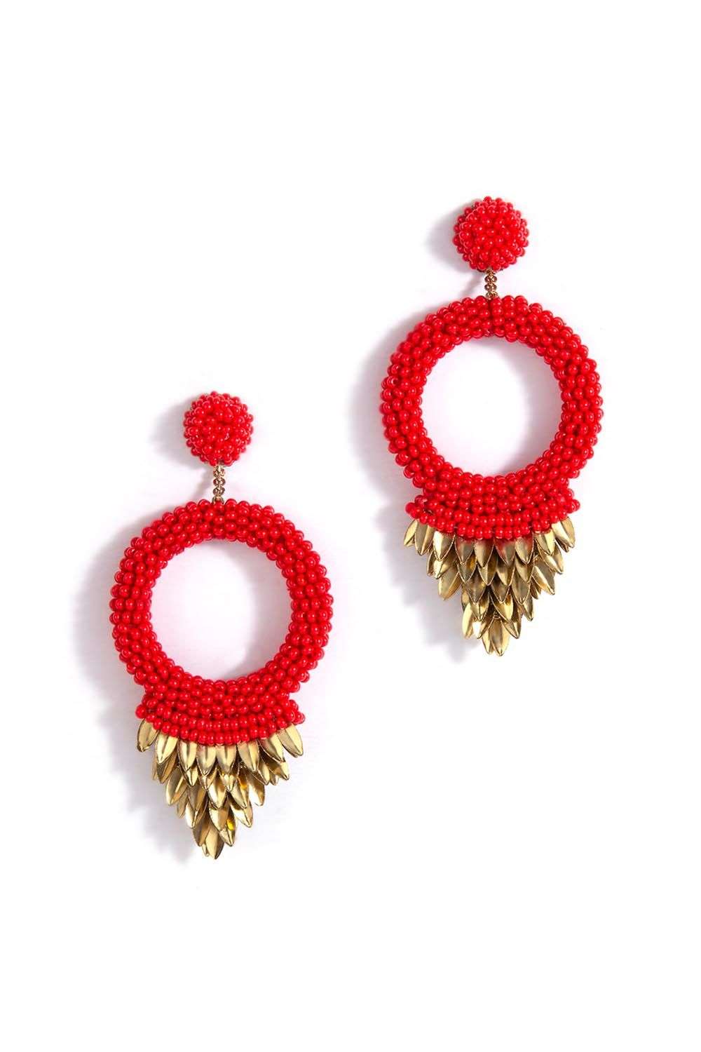 Christmas earrings accessories party wear, Red Pompom hanging with Candy  sticks - Little Surprise Box