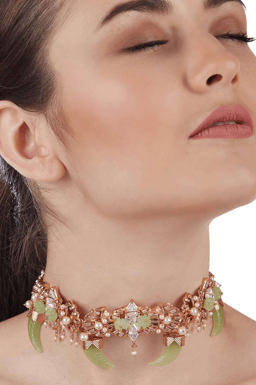 Buy Outhouse Soft Gold 22k rose gold plated brass semi precious