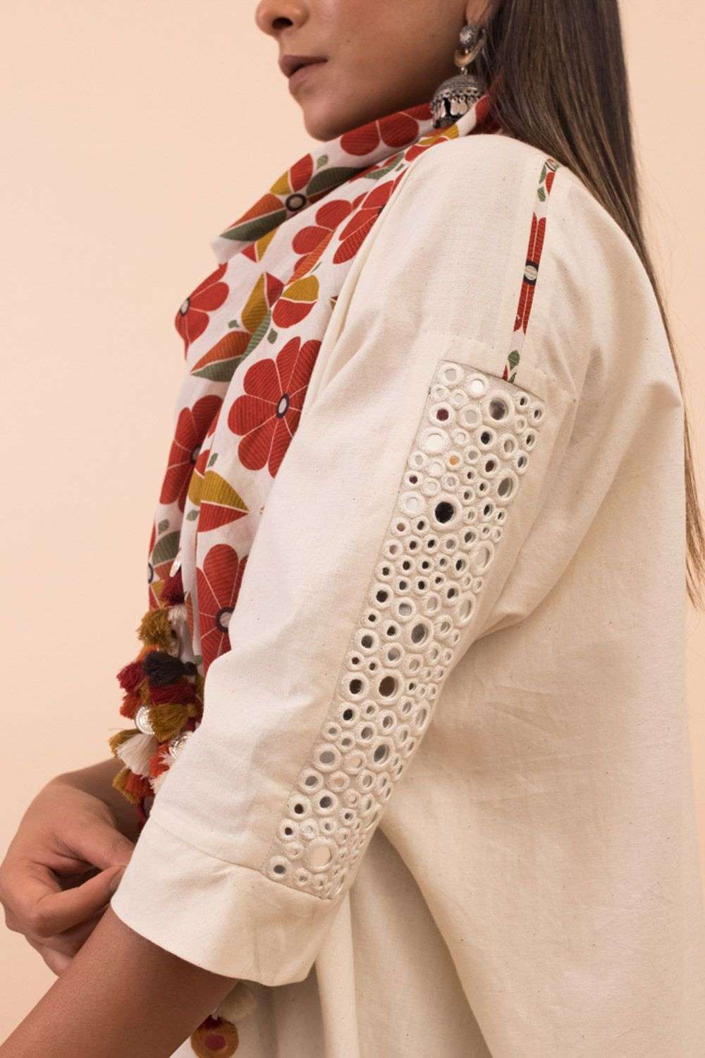 Cream Palm Print Multi-Wear 135cm Scarf + Sarong Set – KARMA for a cure