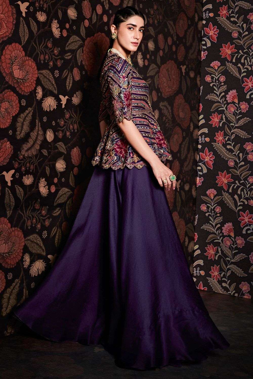 purple peplum