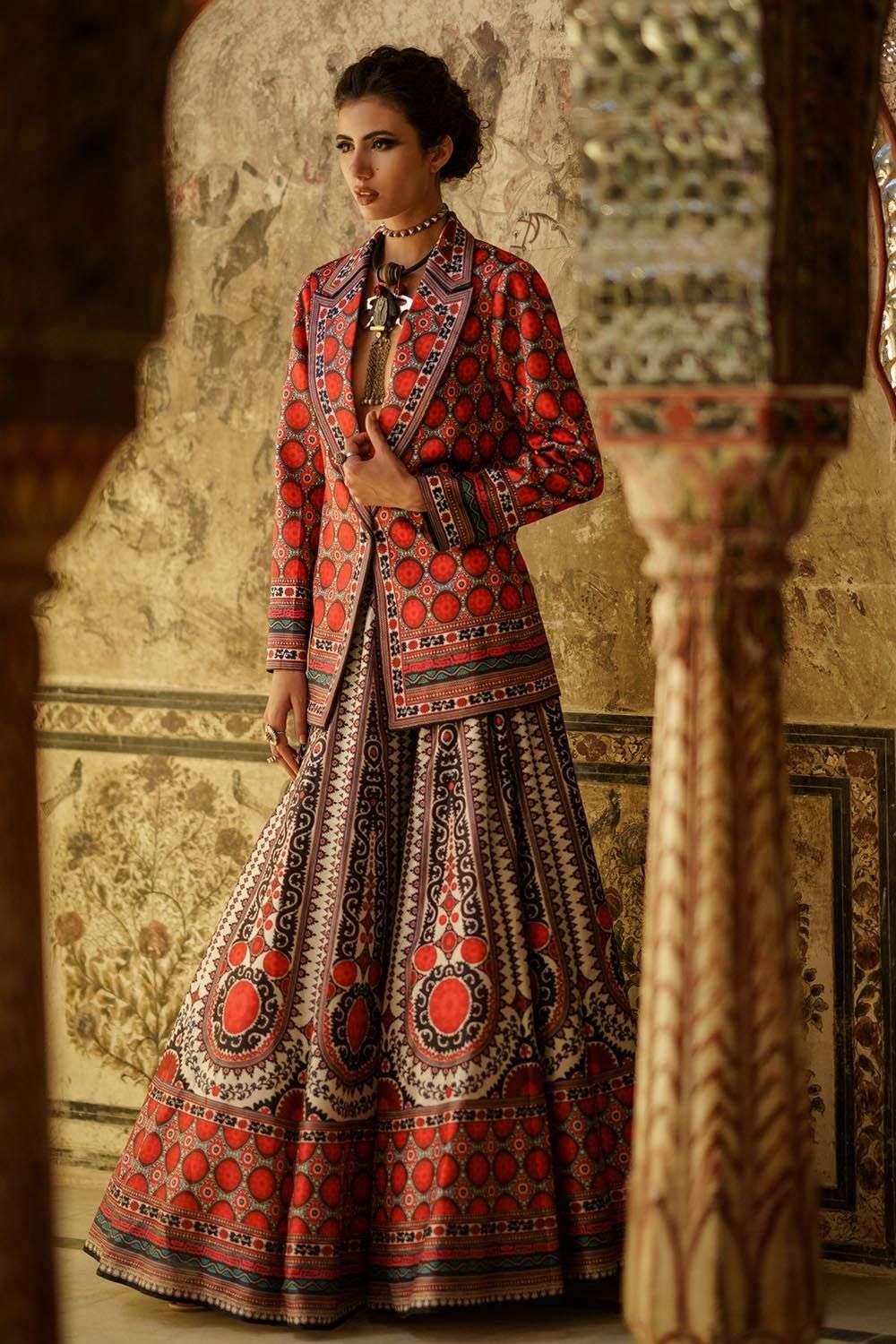 Buy Rajdeep Ranawat Soft Satin, duppion Lehengas