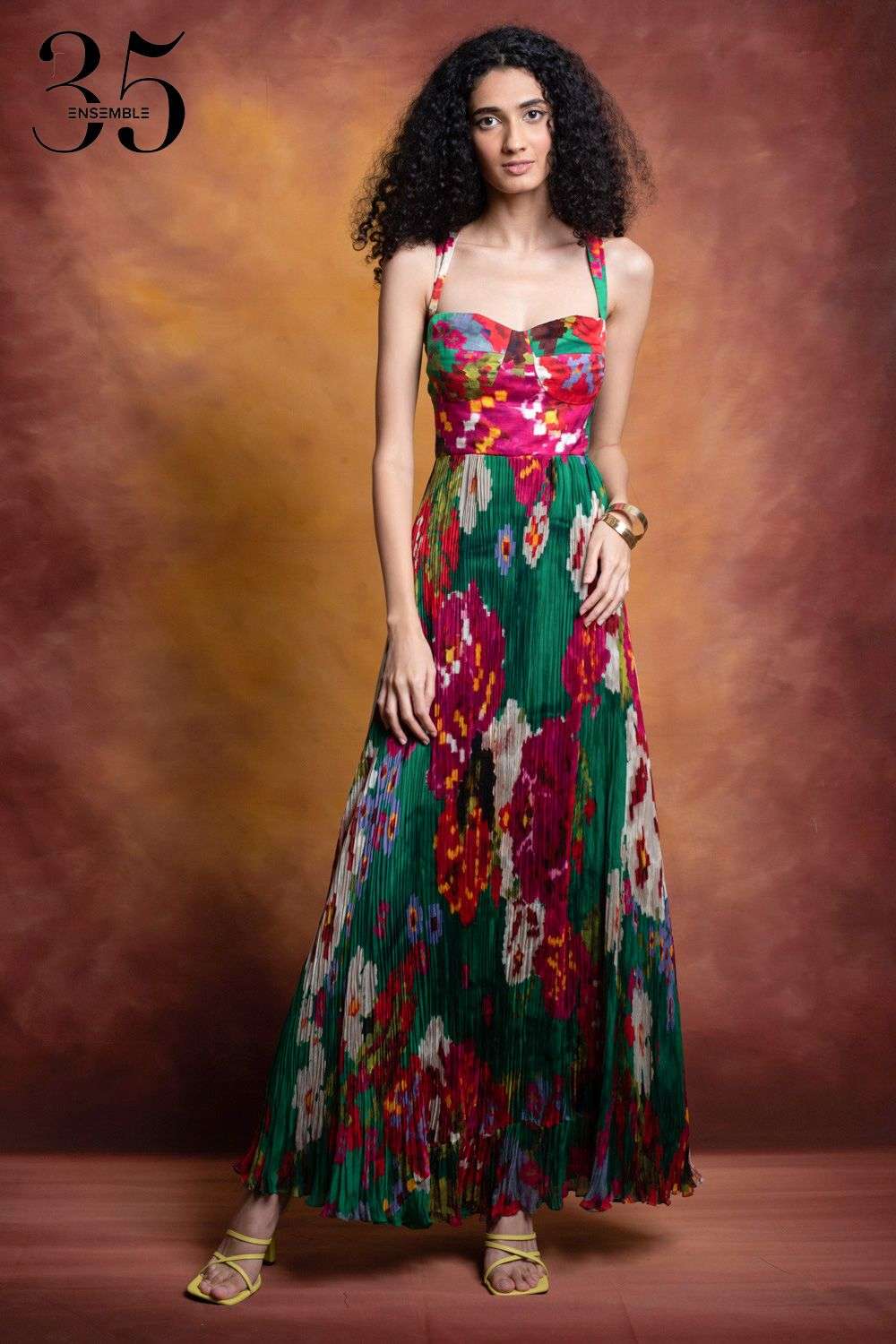 Buy Saaksha Kinni Soft Green Satin Chiffon Dresses