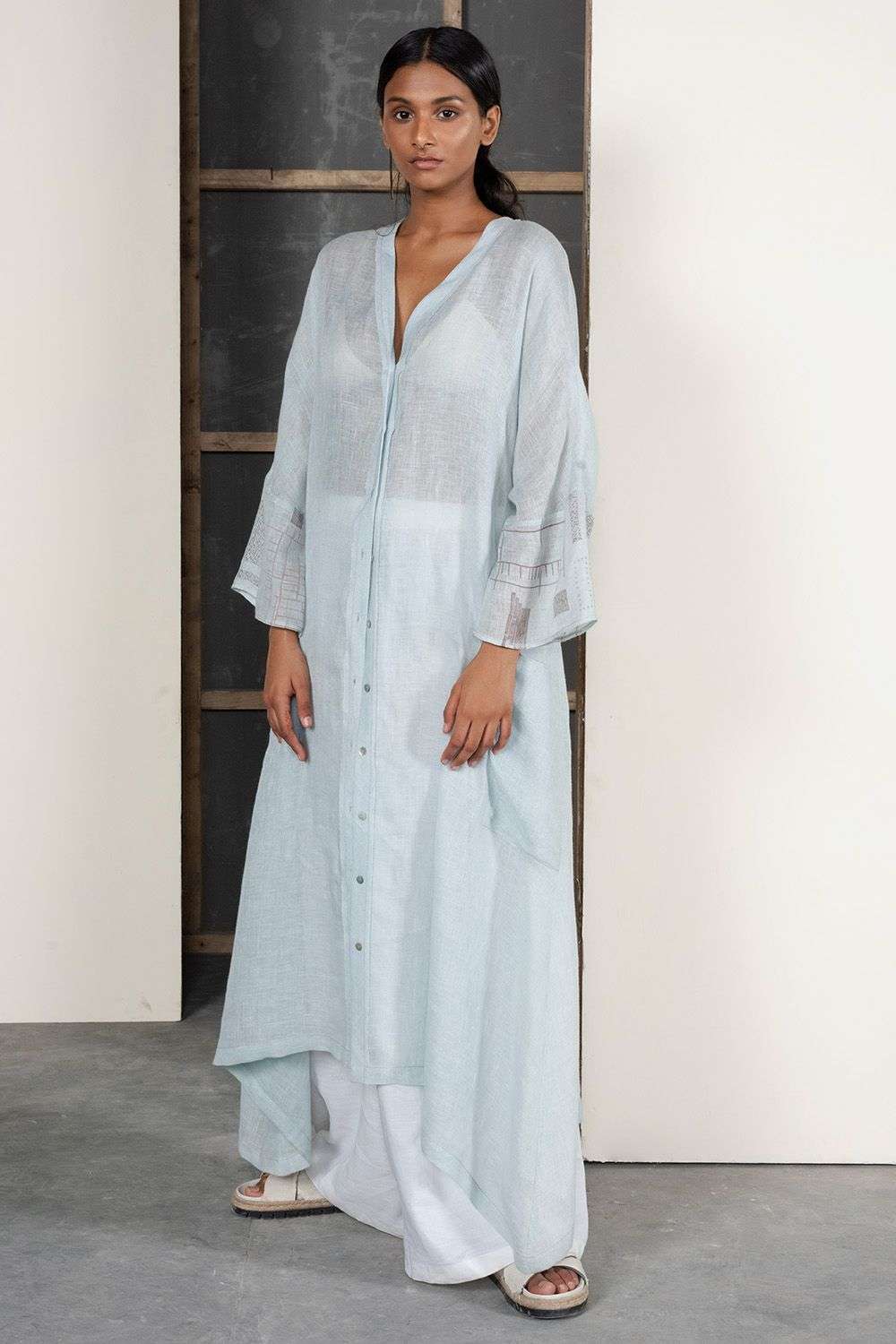 Ciel blue nimbus dress in linen