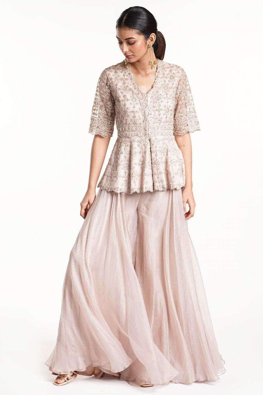 sharara peplum