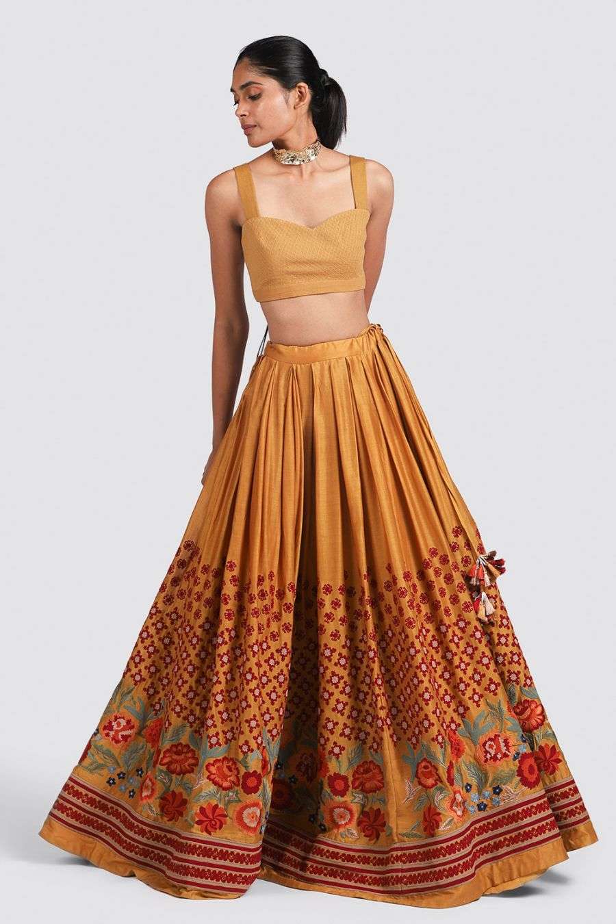 Pleated ghagra clearance