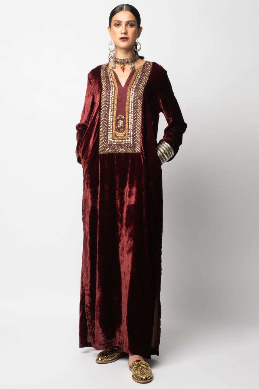 velvet caftan