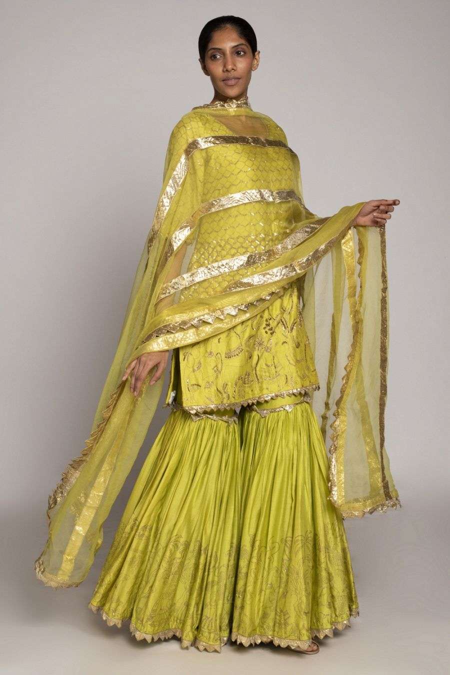 Lime green sharara Clearance