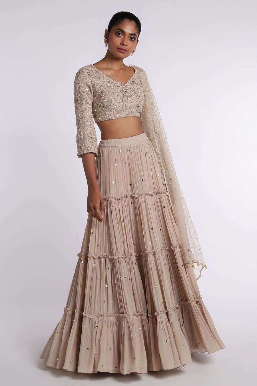 champagne lehenga