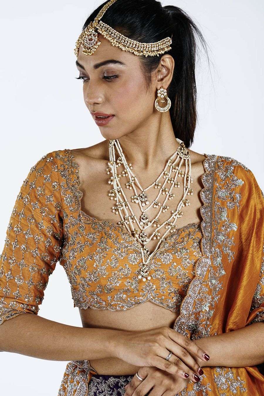 Buy Multi layered pearl necklace 