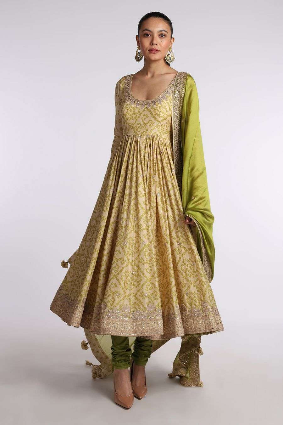 silk anarkali