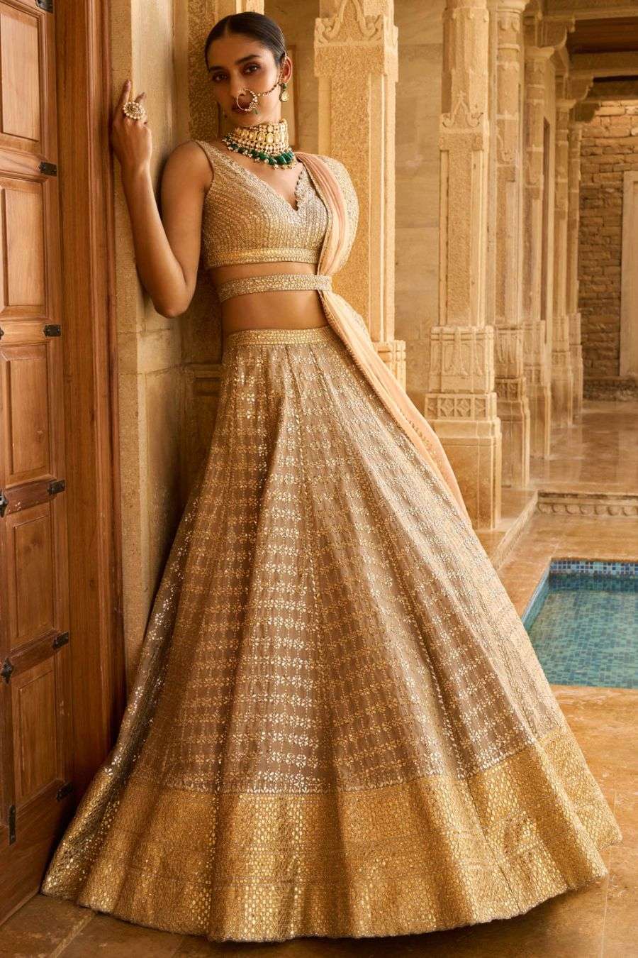 sabyasachi gota patti lehenga