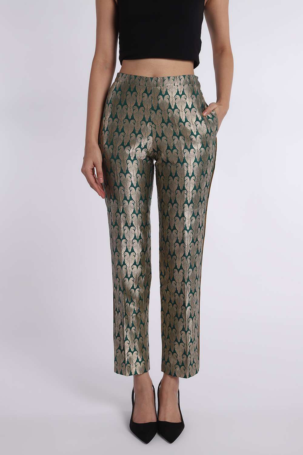 Brocade Silk Pants