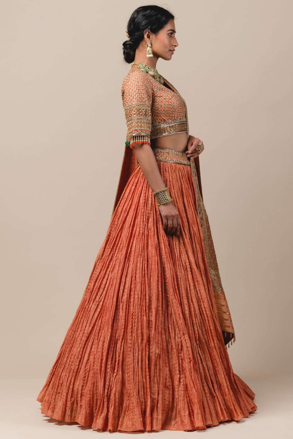 RE - Sea Green Party Wear Georgette Crush Work Lehenga Choli - Latest  Lehengas - New In - Indian