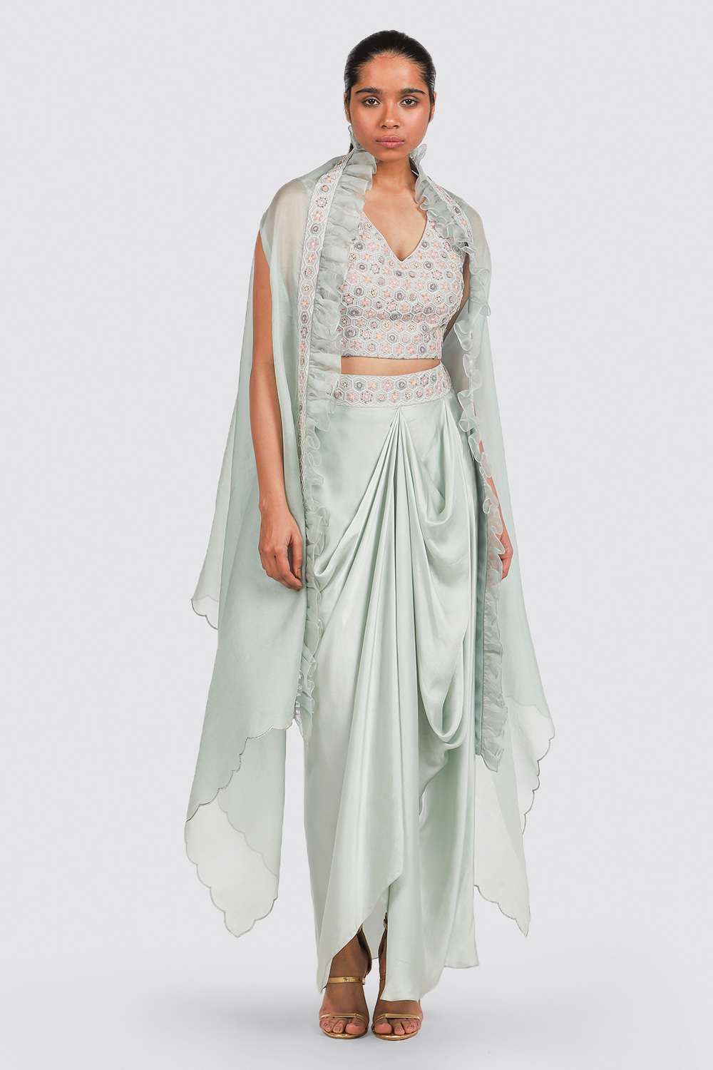Buy Peach A-line Kurta-dhoti Pants Set Online - W for Woman