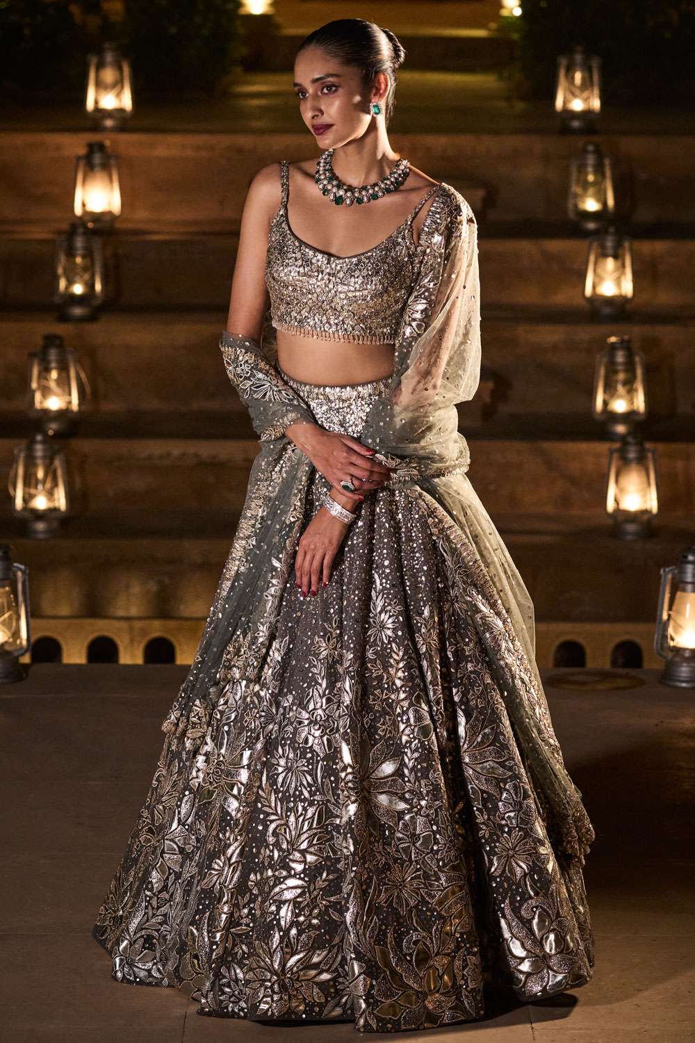 Buy Designer Sarees, Salwar Kameez, Kurtis & Tunic and Lehenga Choli.Stunning  Light Grey Lehenga Choli