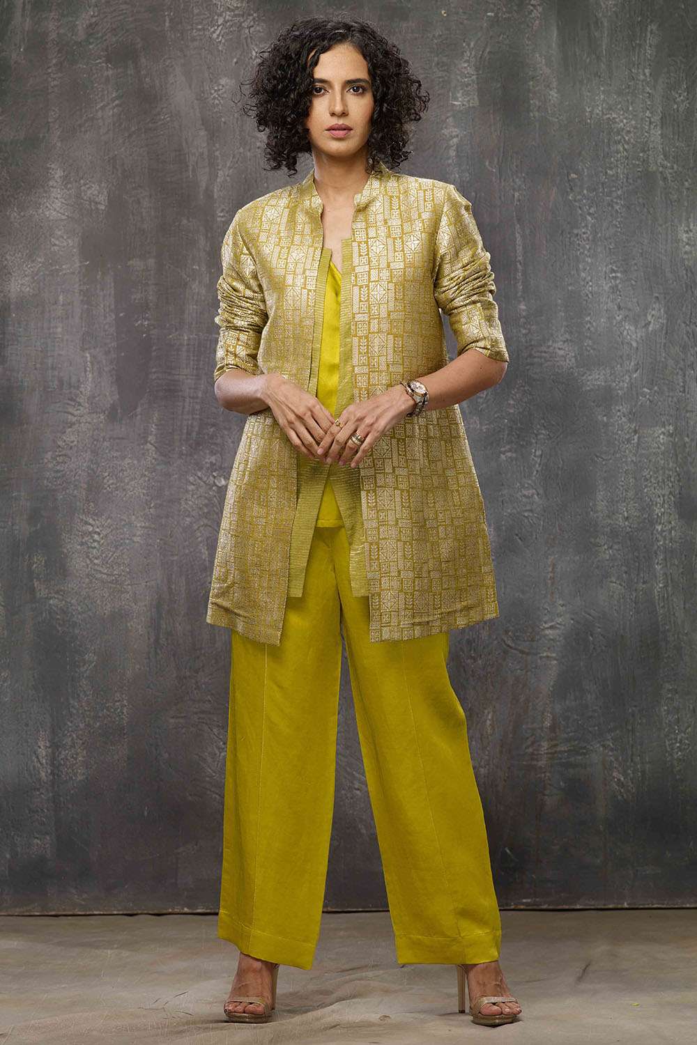 PEACH  PANDA Coord Set  Buy PEACH  PANDA Yellow Blazer and Pant Set of  2 Online  Nykaa Fashion