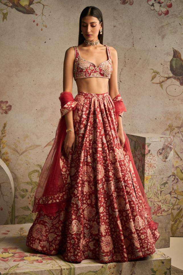 Buy Ivory Net Embroidery Resham V Mirror And Cluster Bridal Lehenga Set For  Women by Tamanna Punjabi Kapoor Online at Aza Fashions.