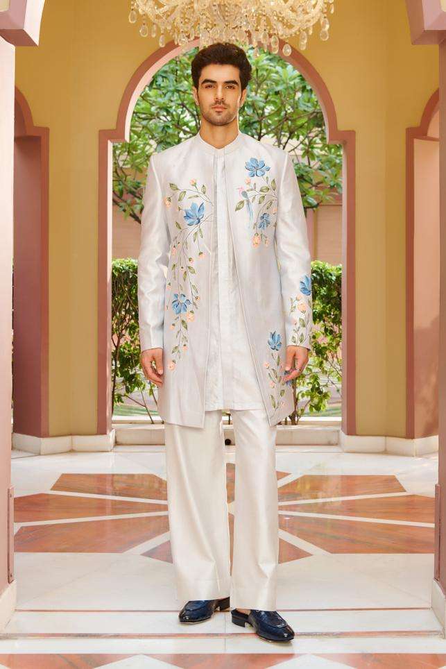 mint parison コート Contrast By Parth - Shop Designer Sherwanis, Nehru Jackets, Open