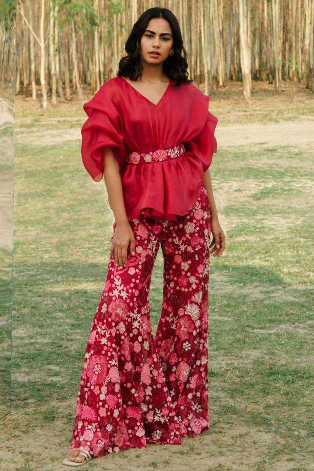 Lilac Kurti With Sharara Pants  Ashwini Reddy