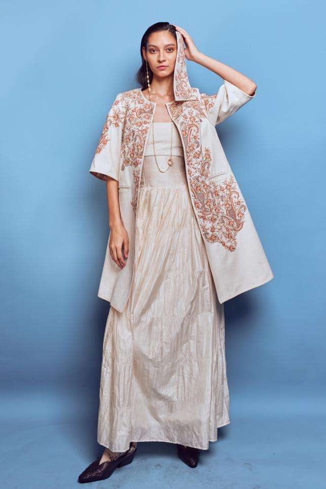 Buy Chola Soft White Organic cotton Outer Wear