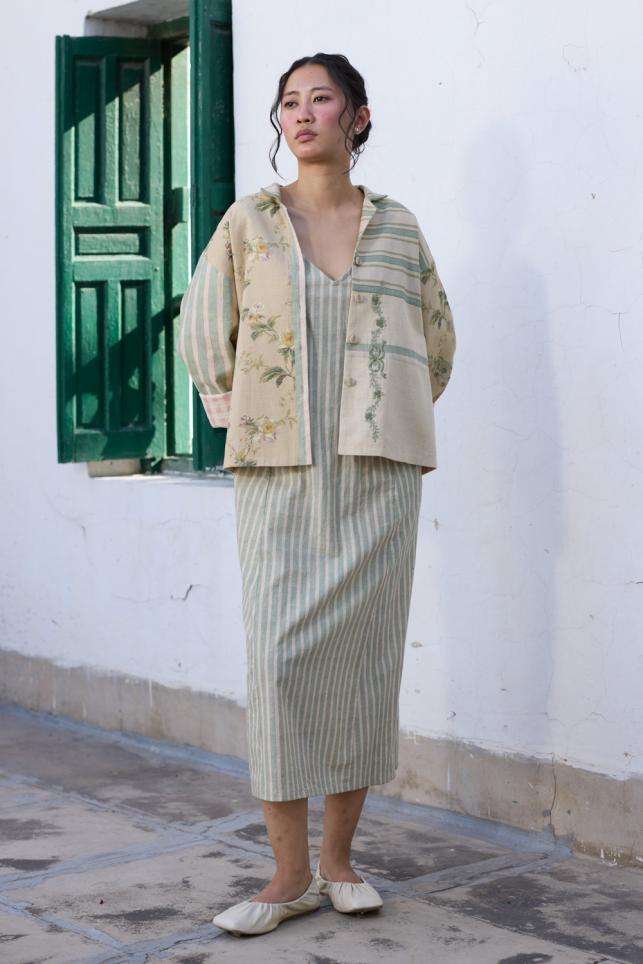 Buy APZ Soft Green Textured Linen