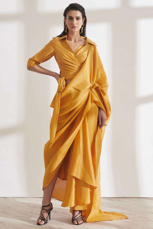 Buy 431-88 by Shweta Kapur Soft White Japanese Crepe And Suiting